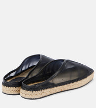 Toteme Leather-trimmed mesh espadrilles
