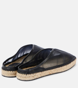 Toteme Leather-trimmed mesh espadrilles