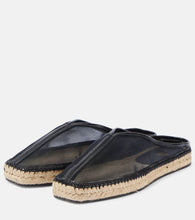 Toteme Leather-trimmed mesh espadrilles
