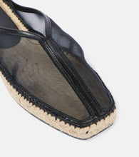 Toteme Leather-trimmed mesh espadrilles