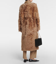 Toteme Leather-trimmed shearling coat
