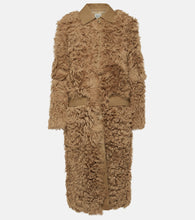 Toteme Leather-trimmed shearling coat - 图腾皮革饰边羊毛大衣