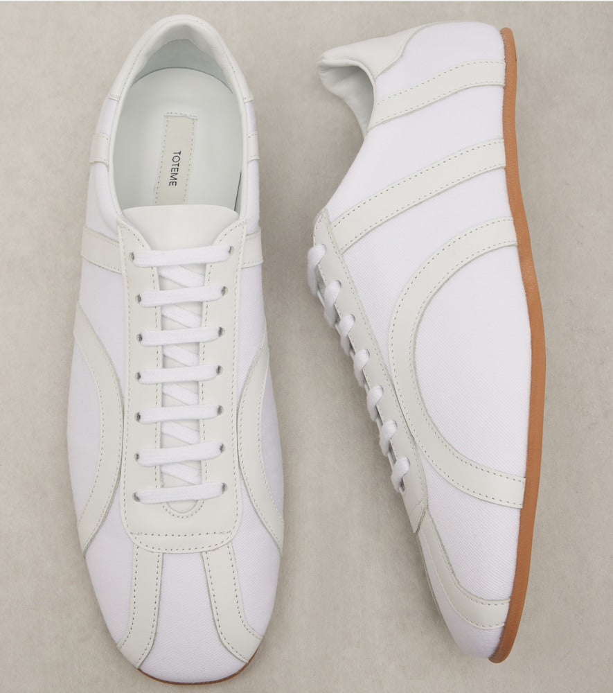 Toteme Leather-trimmed sneakers