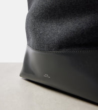 Toteme Leather-trimmed wool doubl√É¬© tote bag