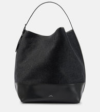Toteme Leather-trimmed wool doubl√É¬© tote bag. Shop Toteme Shoulder Bags for women now.