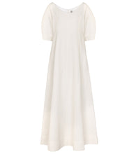 Toteme Linen and cotton-blend midi dress. Toteme 亚麻棉混纺中长连衣裙