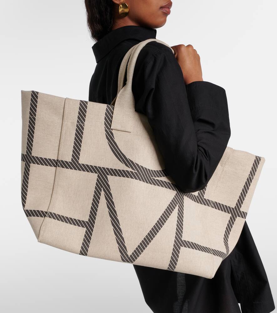 Toteme Monogram canvas tote bag