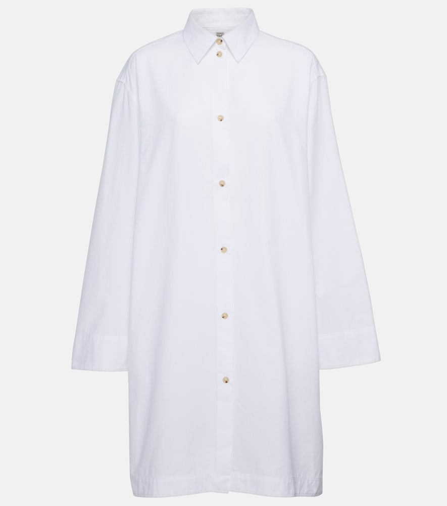 Toteme Oversized cotton shirt dress. 图腾超大号棉质衬衫裙