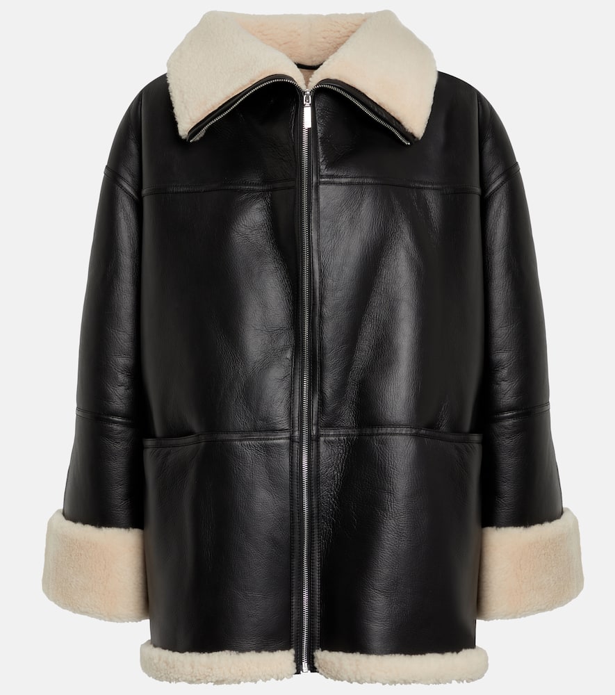 Toteme Oversized shearling jacket - 图腾超大号羊毛外套