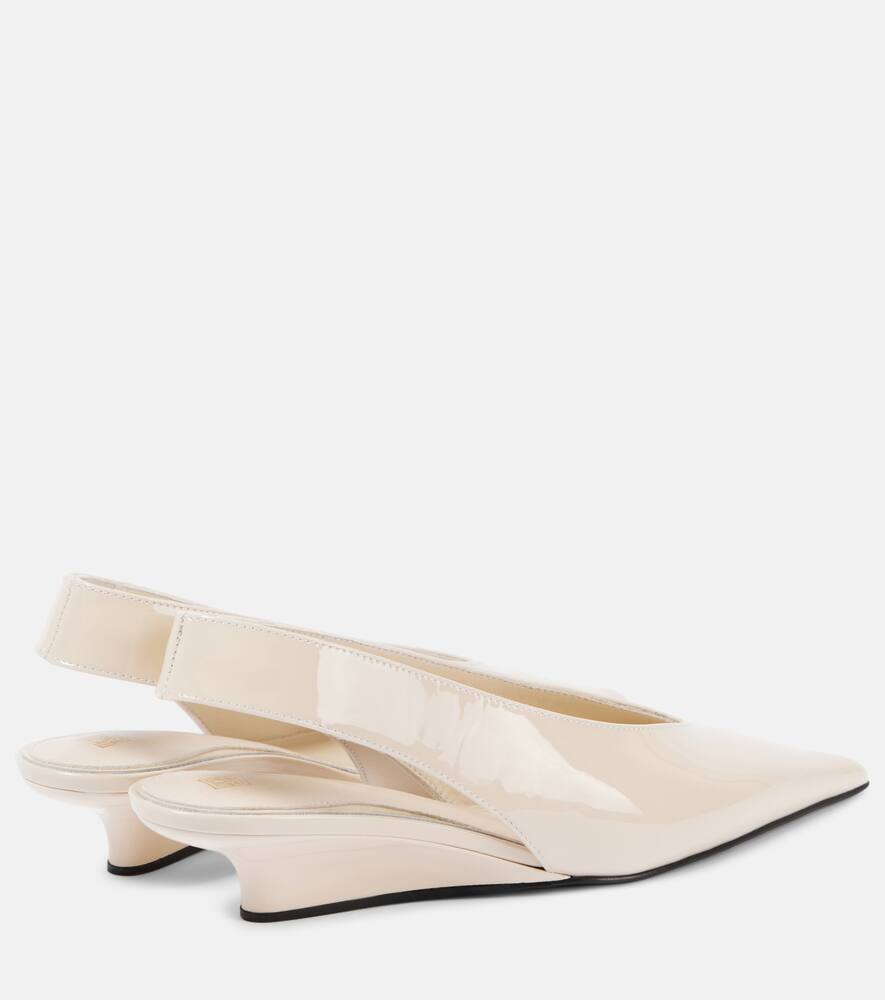 Toteme Patent leather slingback wedges