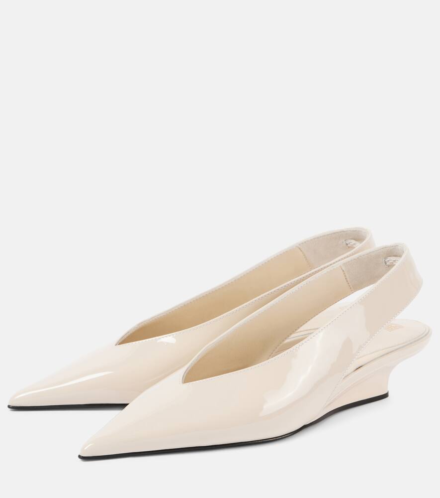 Toteme Patent leather slingback wedges