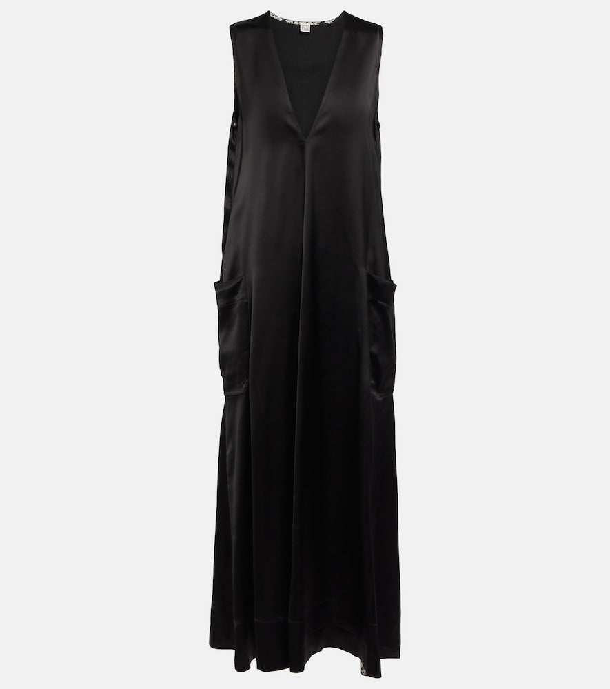 Toteme Satin midi dress. 图腾缎面中长连衣裙