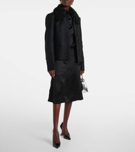 Toteme Shearling-trimmed wool-blend jacket