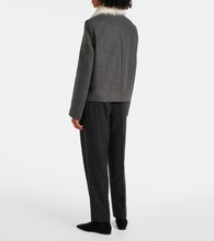 Toteme Shearling-trimmed wool-blend jacket