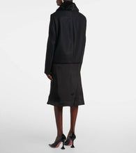 Toteme Shearling-trimmed wool-blend jacket