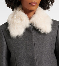 Toteme Shearling-trimmed wool-blend jacket
