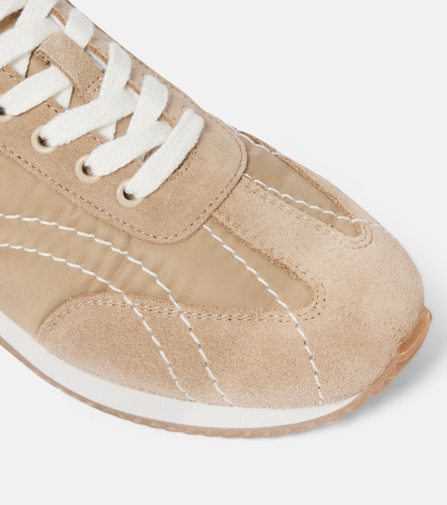 Toteme Sport suede-trimmed sneakers