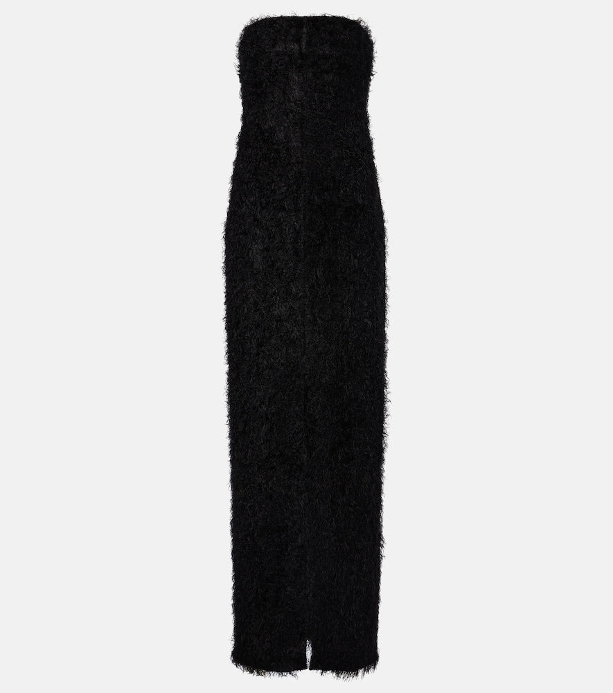 Toteme Strapless fil coup√É¬© midi dress. Toteme 无肩带剪裁中长连衣裙