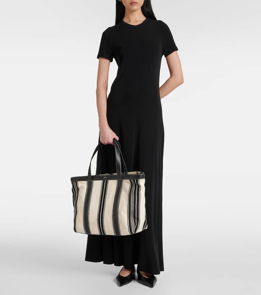 Toteme Striped jacquard canvas tote bag