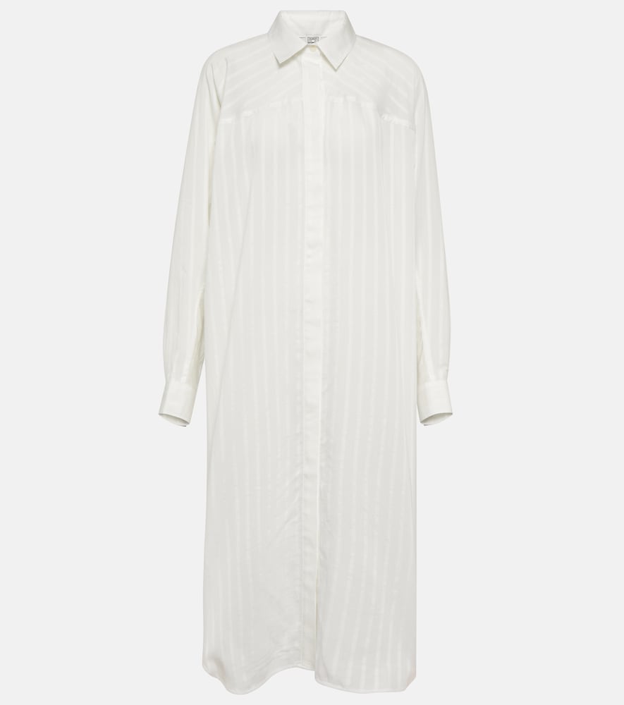 Toteme Striped jacquard shirt dress. 图腾条纹提花衬衫裙
