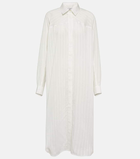 Toteme Striped jacquard shirt dress