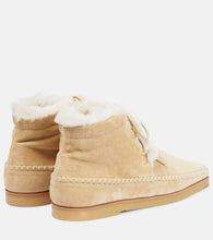 Toteme Suede and faux shearling ankle boots