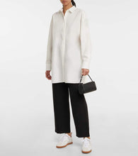 Toteme Suede-trimmed leather sneakers