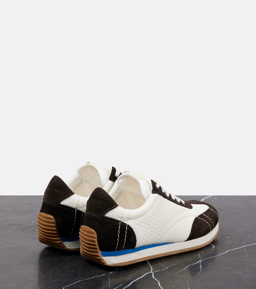 Toteme Suede-trimmed sneakers