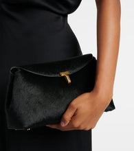 Toteme T-Lock Small calf hair tote bag