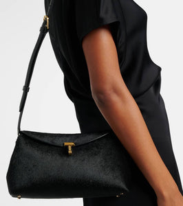 Toteme T-Lock Small calf hair tote bag