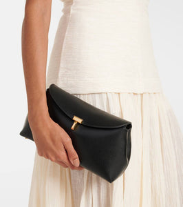 Toteme T-Lock Small leather clutch