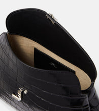 Toteme T-Lock croc-effect leather clutch
