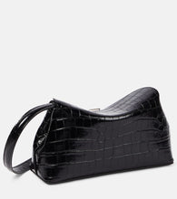 Toteme T-Lock croc-effect leather clutch