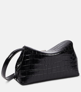 Toteme T-Lock croc-effect leather clutch