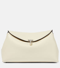 Toteme T-Lock leather clutch. Shop Toteme Clutches for women now.