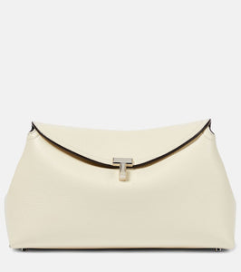 Toteme T-Lock leather clutch. Shop Toteme Clutches for women now.