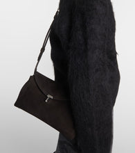 Toteme T-Lock suede clutch