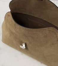 Toteme T-Lock suede clutch