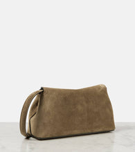 Toteme T-Lock suede clutch