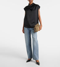 Toteme T-Lock suede clutch