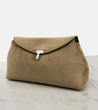 Toteme T-Lock suede clutch