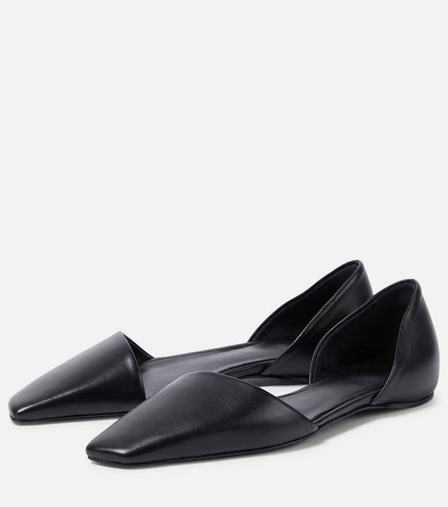 Toteme The Asymmetric D'Orsay leather flats