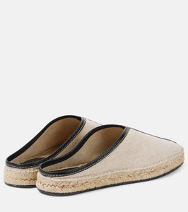 Toteme The Espadrille leather-trimmed mules