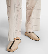 Toteme The Espadrille leather-trimmed mules