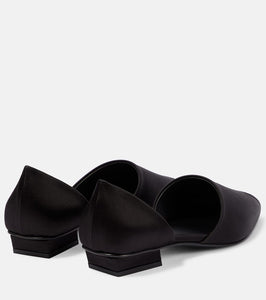 Toteme The Peep-Toe satin flats