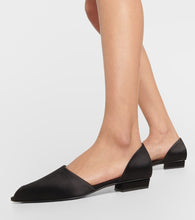 Toteme The Peep-Toe satin flats