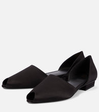 Toteme The Peep-Toe satin flats