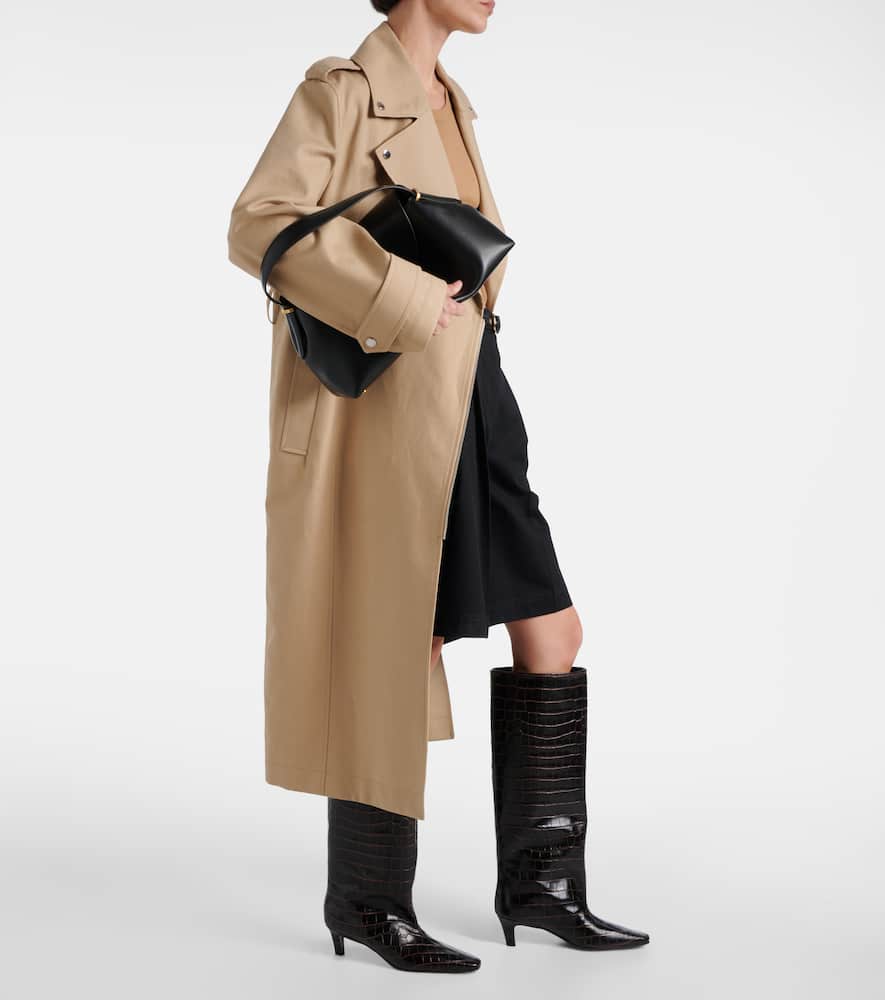 Toteme Wide Shaft croc-effect leather knee-high boots