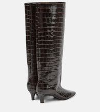 Toteme Wide Shaft croc-effect leather knee-high boots