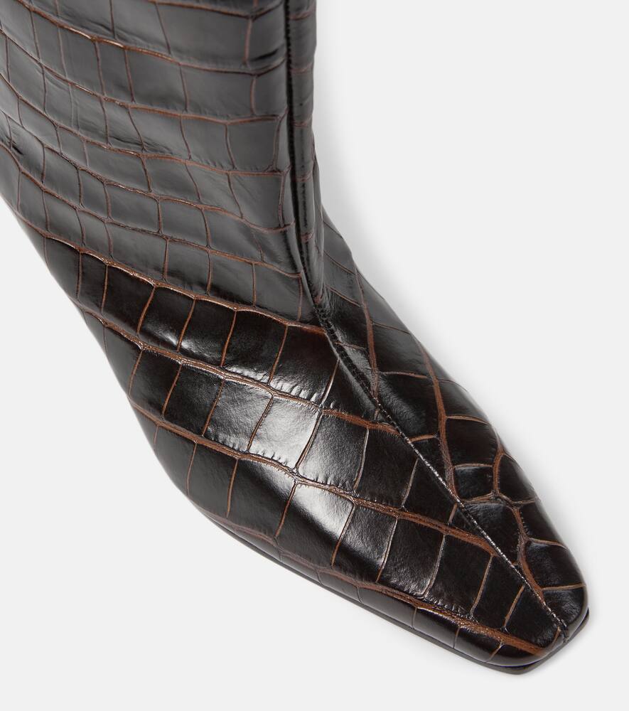 Toteme Wide Shaft croc-effect leather knee-high boots